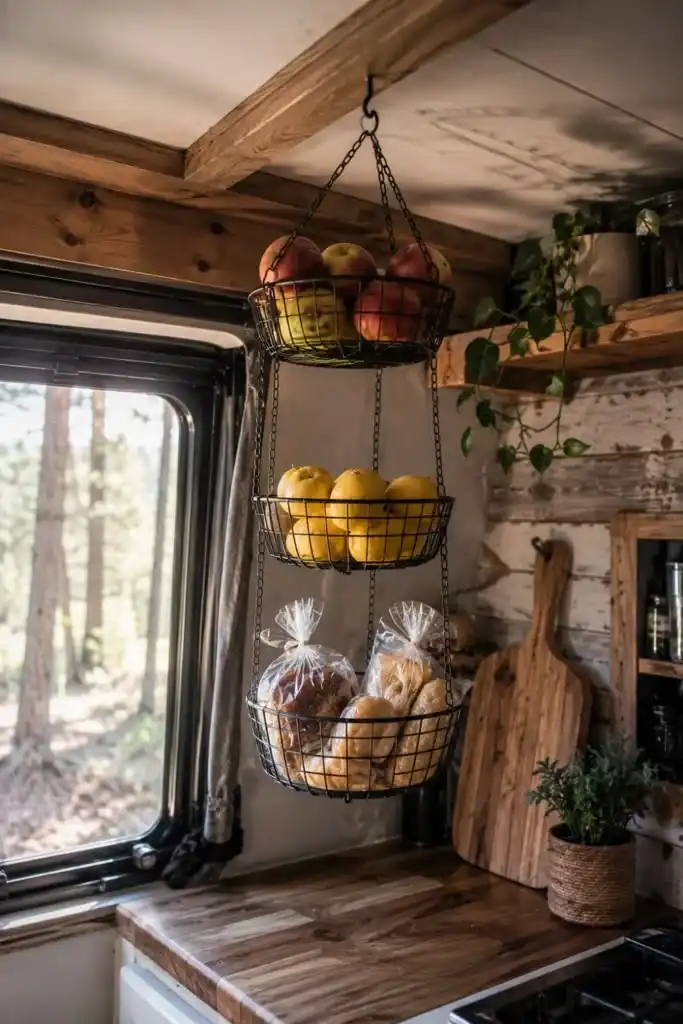 camper kitchen wall organization