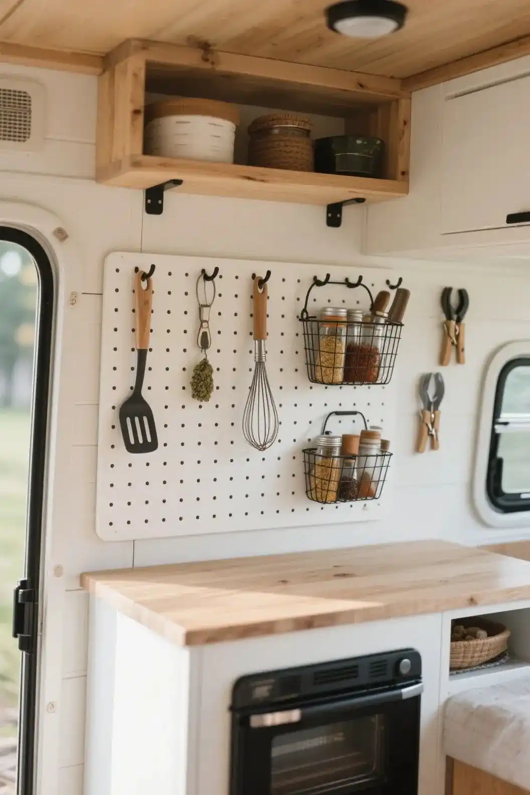 camper wall mounted storage