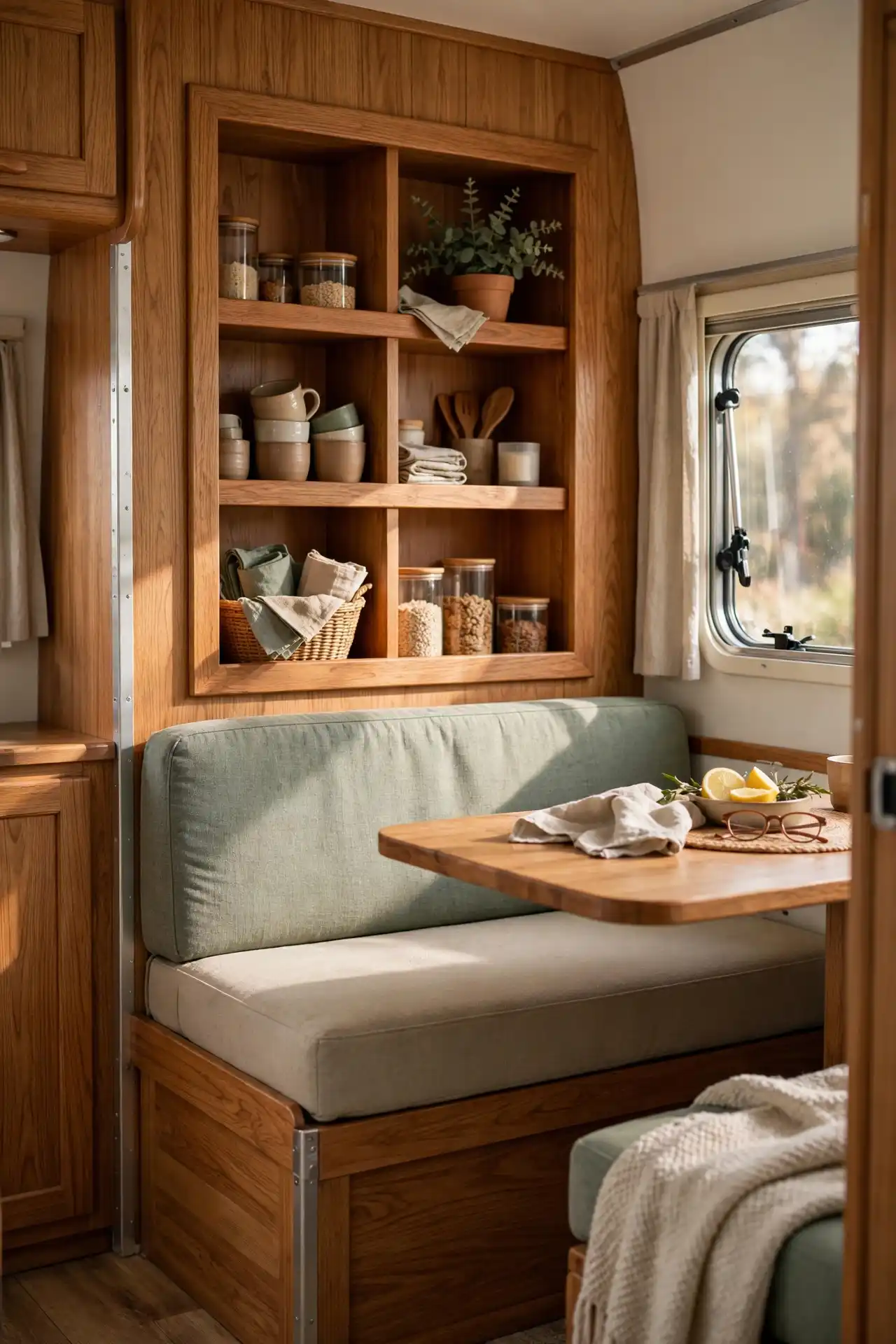 cozy rv dinette
