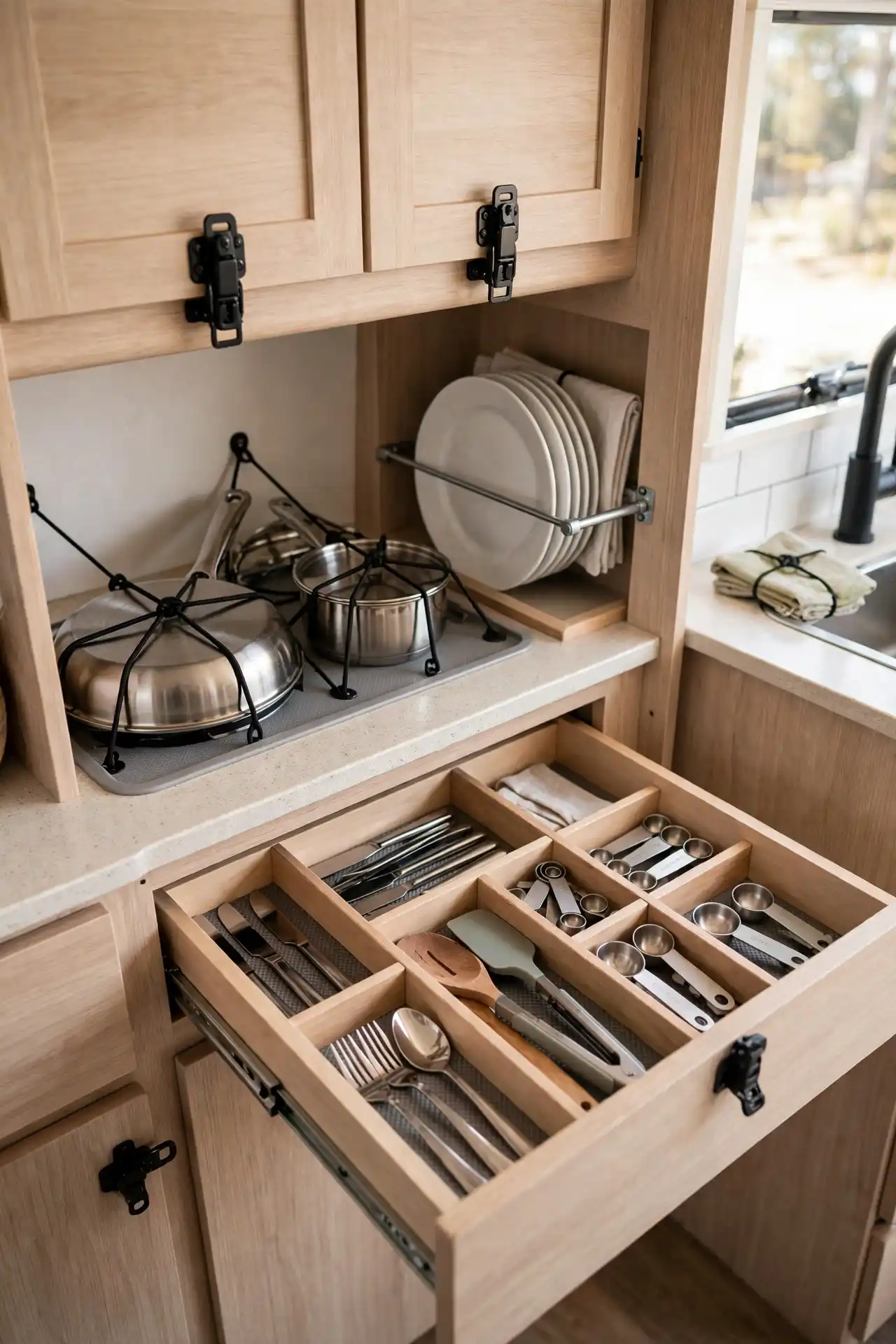 road trip RV kitchen organization