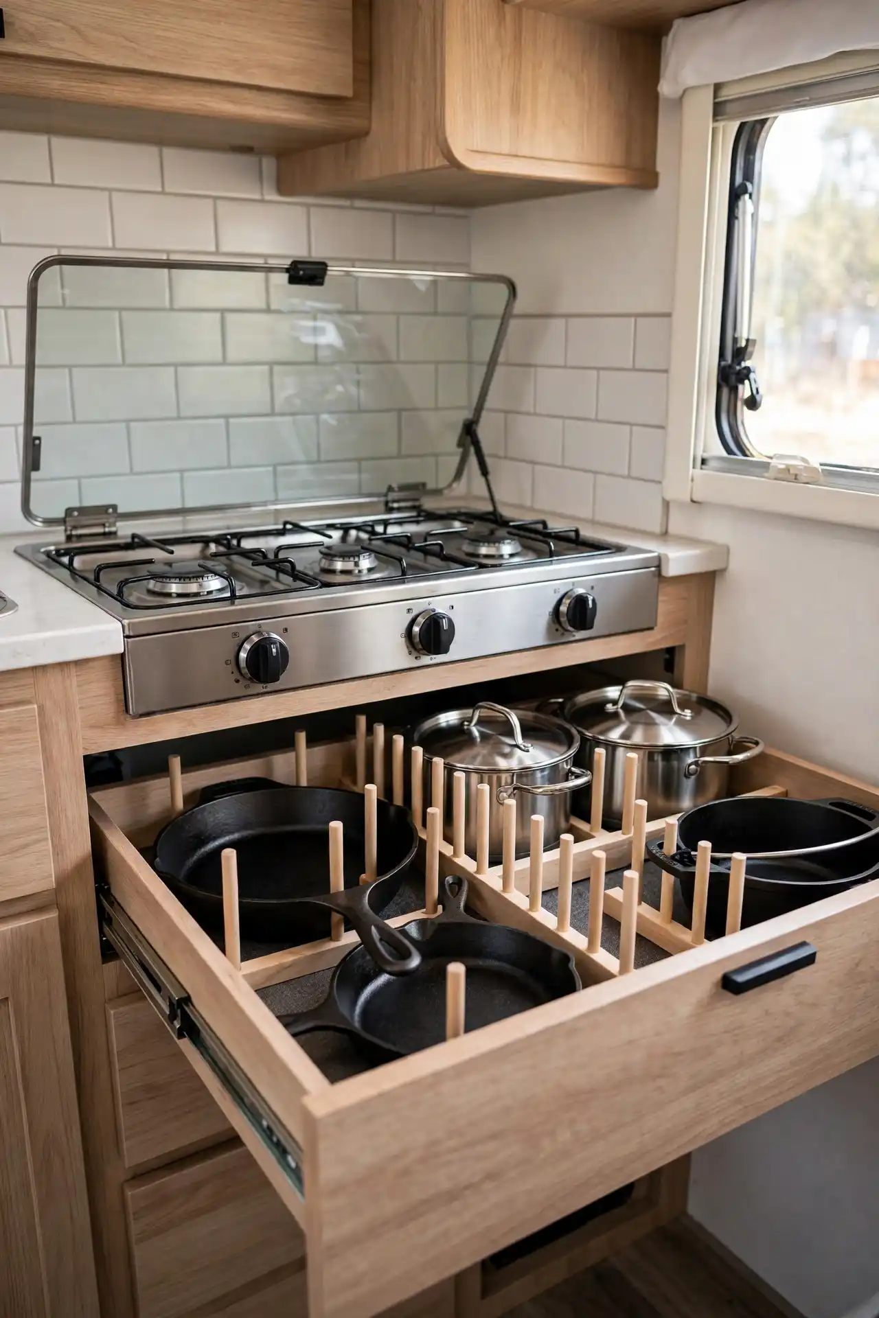 rv kitchen drawer organization